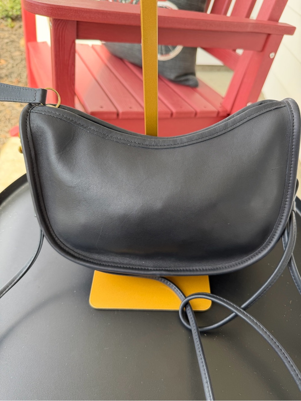 Vintage 1995 Coach Swinger Small Bag #4080 Black Leather Crossbody Made in USA - Picture 6 of 16